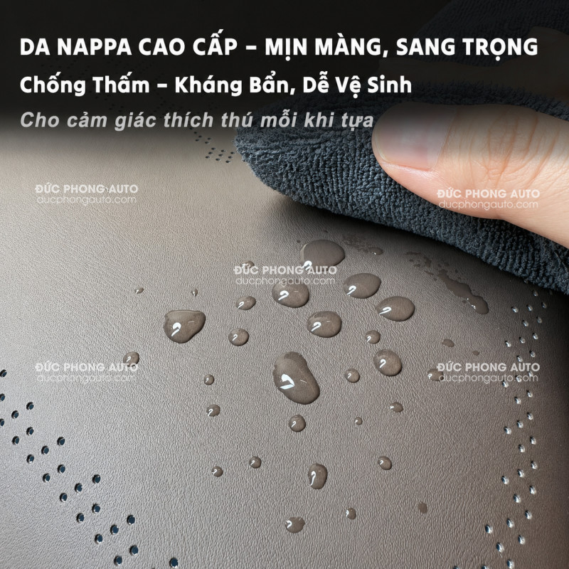 Bộ Gối tựa đầu, gối tựa lưng ô tô cao cấp Nappa - Hoa văn trống đồng ấn tượng, nhiều mầu 20 Da Nappa Cao cấp