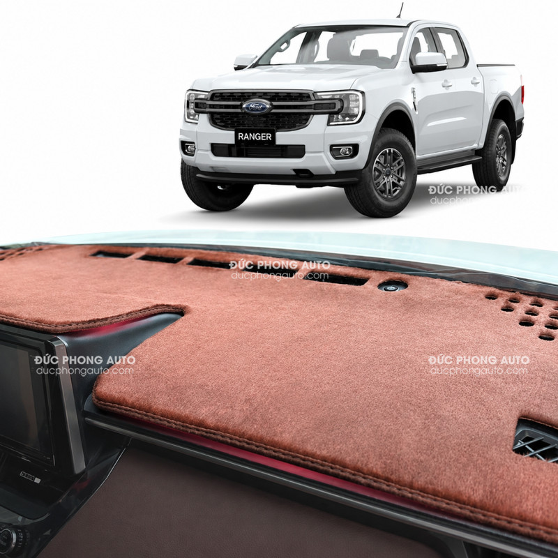 Thảm Taplo tuyết nhung xe Ford Ranger XLS 16 Thảm Taplo Ford Ranger XLS - Mầu Cafe