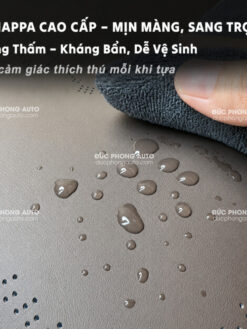Bộ Gối tựa đầu, gối tựa lưng ô tô cao cấp Nappa - Hoa văn trống đồng ấn tượng, nhiều mầu 9 Da Nappa Cao cấp